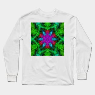 Weave Mandala Pink Blue and Green Long Sleeve T-Shirt